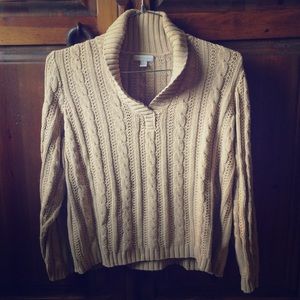 CHARTER CLUB large tan sweater